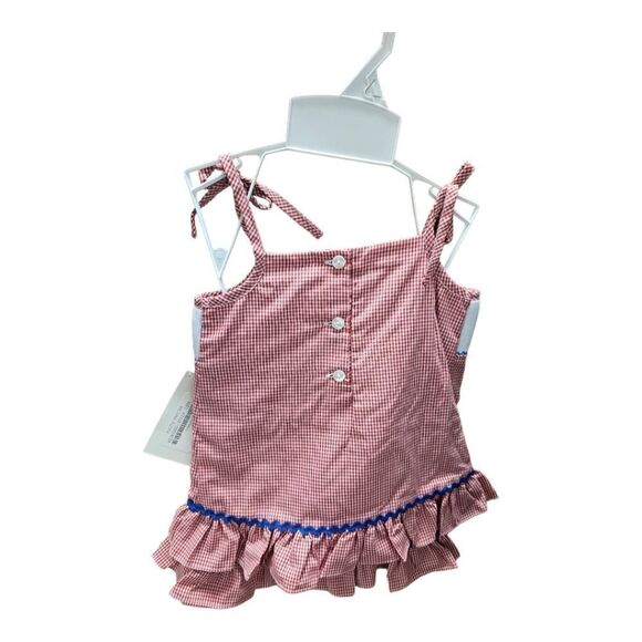 HAUTE SMOCKS Gingham Check Flag Dress/Short Set - Size 2T NWT - Picture 2 of 9